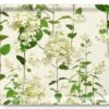 Jamida Hortensia Dienblad 43 X 33 Cm Hout Wit/groen