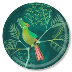 Jamida Turaco Dienblad ø 39 Cm Hout Groen