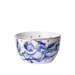 Heinen Delfts Blauw Kerstengel Dipschaal