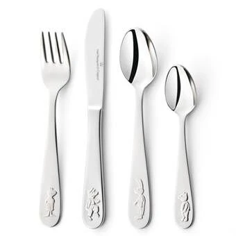 Van Kempen & Begeer Junior Bestek Kikker Rvs 4-delig 1 Van Kempen & Begeer Junior Bestek Kikker Rvs 4-delig