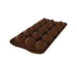 Silikomart 3D EasyChoc Kiss Bonbonvorm Silicone Bruin