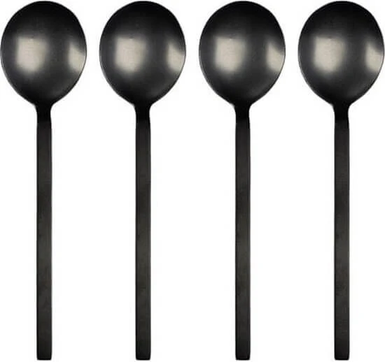 Leeff Charlot Koffielepel 15,5 Cm Rvs Zwart 4 Stuks 1 Leeff Charlot Koffielepel 15,5 Cm Rvs Zwart 4 Stuks