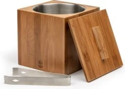 Leopold Barolo Ijsemmer Met Tang 1,8 Liter Bamboe Rvs