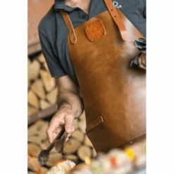 OFYR Leren Schort Congacbruin -Kook Winkel leren schort 1