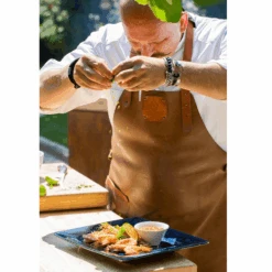 OFYR Leren Schort Congacbruin -Kook Winkel leren schort 3