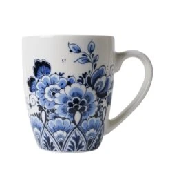 Heinen Delfts Blauw Bloemen Theemok