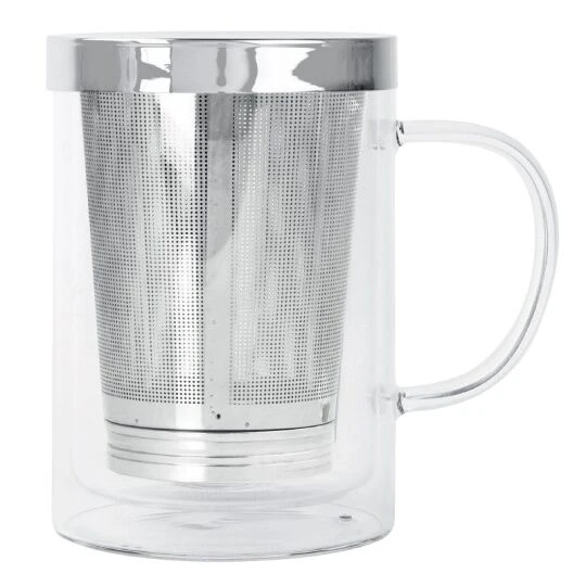 Cristel Verbena Dubbelwandig Theeglas Met Filter 0,4 Liter 1 Cristel Verbena Dubbelwandig Theeglas Met Filter 0,4 Liter