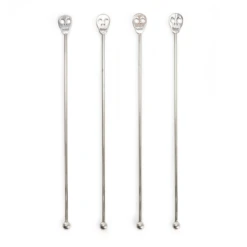 Oldenhof Cocktail Roerstaafjes Skull Rvs