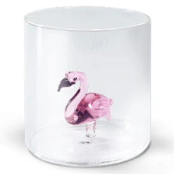 Oldenhof Glazen Beker Met Flamingo 250 Ml