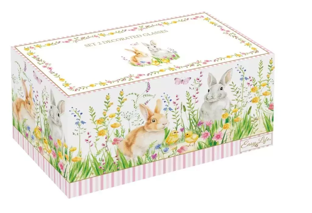 Oldenhof Happy Easter Drinkglas 500 Ml Glas 2 Stuks 2 Oldenhof Happy Easter Drinkglas 500 Ml Glas 2 Stuks - Afbeelding 2