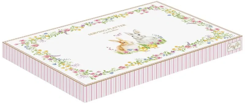 Oldenhof Happy Easter Serveerbord 36 X 24 Cm Porselein - Afbeelding 2