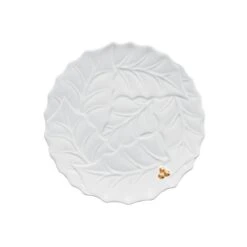 Oldenhof Holly & Berries Serveerbord 20 Cm Porselein Cadeaubox Wit