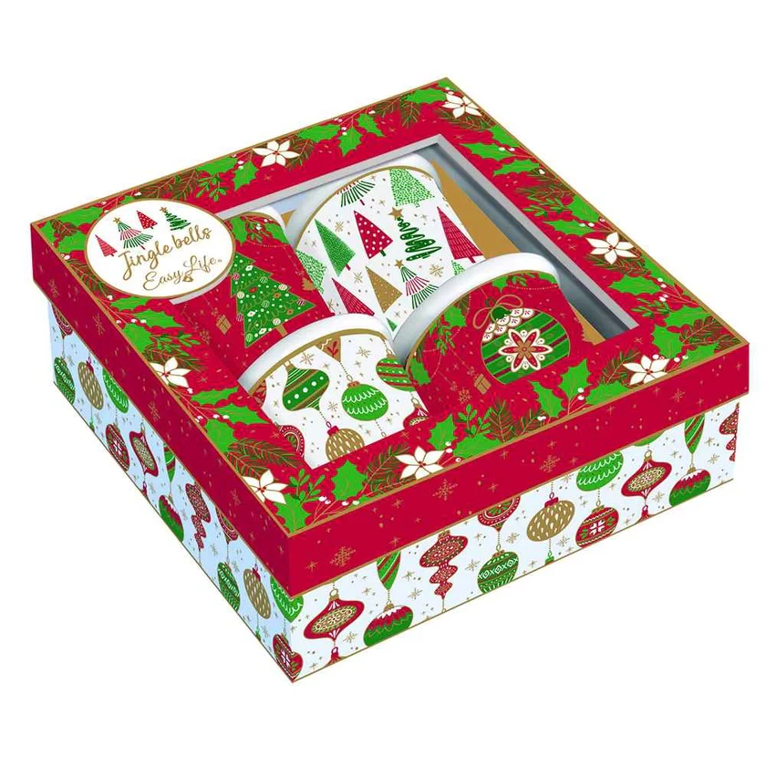 Oldenhof Jingle Bells Espressokop Aardewerk 4-delig 2 Oldenhof Jingle Bells Espressokop Aardewerk 4-delig - Afbeelding 2