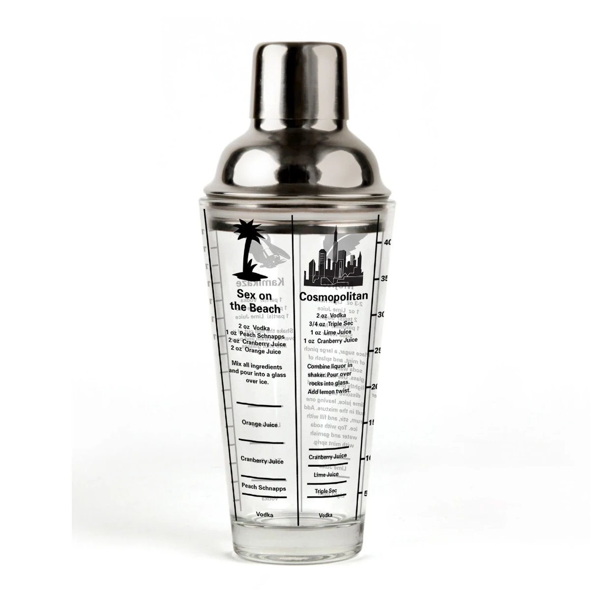 Oldenhof Mix Master Cocktail Shaker Met Recepten Glas Rvs 1 Oldenhof Mix Master Cocktail Shaker Met Recepten Glas Rvs