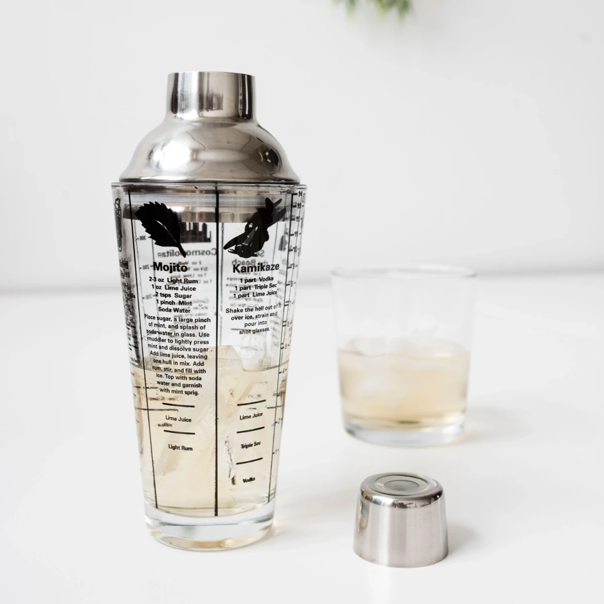 Oldenhof Mix Master Cocktail Shaker Met Recepten Glas Rvs 3 Oldenhof Mix Master Cocktail Shaker Met Recepten Glas Rvs - Afbeelding 3