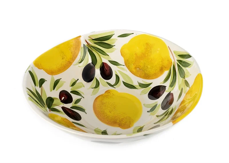 Oldenhof Organische Schaal Met Citroenen En Olijven ø 32 Cm 1 Oldenhof Organische Schaal Met Citroenen En Olijven ø 32 Cm
