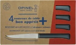 Opinel Bon Appétit + Steakmes 11 Cm Antraciet 4 Stuks
