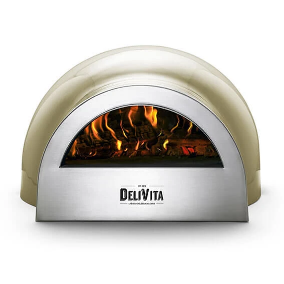 Delivita Houtgestookte Oven 59 X 59 X 39 Cm Olive Green 2 Delivita Houtgestookte Oven 59 X 59 X 39 Cm Olive Green - Afbeelding 2