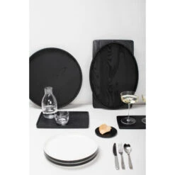 Serax Passe-Partout Dienblad Ovaal ø 43,6 X 31,6 Cm H 2,8 Cm Hout Zwart -Kook Winkel passe partout 2 18