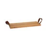 Bowls And Dishes Puur Hout Serveertray Met Lederen Handgrepen 49 X 19,5 Cm Beukenhout