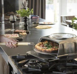 Oldenhof Fernus Stovetop Pizzaoven Rvs -Kook Winkel pizzaschep silver