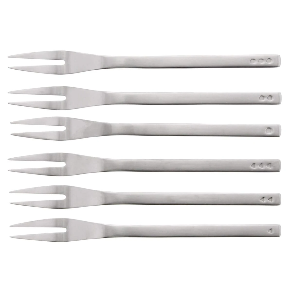 Puresigns One Cocktailvorken 12,5 Cm Rvs Mat 6 Stuks