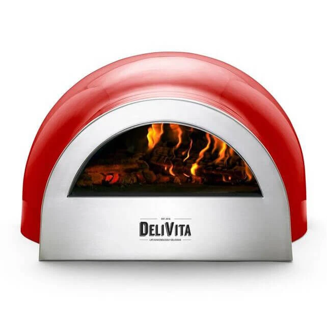 Delivita Houtgestookte Oven 65 X 59 X 39 Cm Chili Red 1 Delivita Houtgestookte Oven 65 X 59 X 39 Cm Chili Red