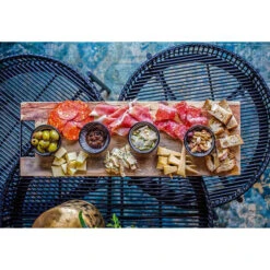 Bowls And Dishes Rose Wood Rechte Serveerplank Met Metalen Handvat 49 Cm -Kook Winkel rs1049 4