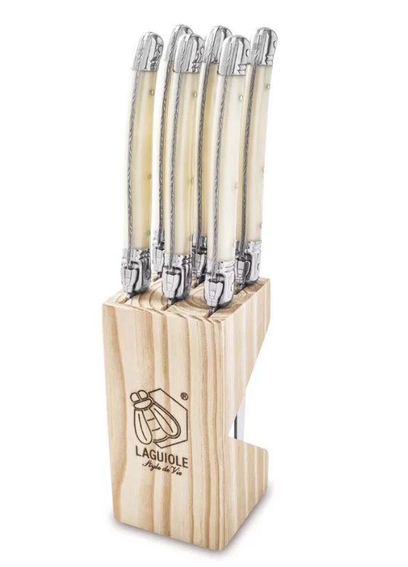 Laguiole Style De Vie Premium Line Steakmessen Parelmoer 6 Stuks 1 Laguiole Style De Vie Premium Line Steakmessen Parelmoer 6 Stuks