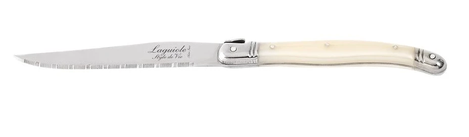 Laguiole Style De Vie Premium Line Steakmessen Parelmoer 6 Stuks 2 Laguiole Style De Vie Premium Line Steakmessen Parelmoer 6 Stuks - Afbeelding 2