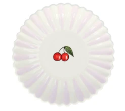 Oldenhof Kers Coquille Diep Bord ø 23 Cm Aardewerk Roze