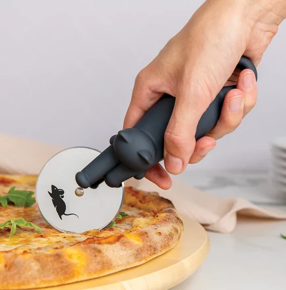 Ototo Kitty-Cut Pizzasnijder 19 Cm Rvs Grijs 2 Ototo Kitty-Cut Pizzasnijder 19 Cm Rvs Grijs - Afbeelding 2