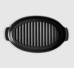 Emile Henry BBQ Fish Grill Ovaal 42,5 X 25 Cm Zwart