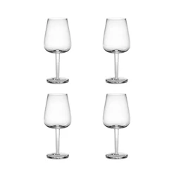 Serax Base Witte Wijnglas Gebogen 500 Ml ø 9 Cm H 21 Cm Glas 4 Stuks