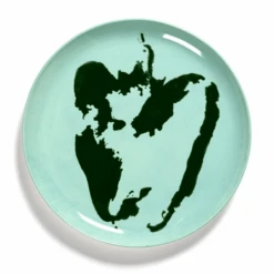 Serax Feast By Ottolenghi Bord L ø 26 Cm H 2 Cm Aardewerk Azure + Pepper Green