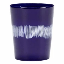Serax Feast By Ottolenghi Theekop 330 Ml Aardewerk Lapis Lazuli + Swirl-Stripes White