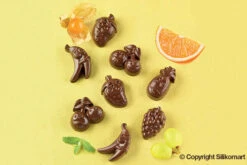 Silikomart EasyChoc Choco Fruits Bonbonvorm 15 Vormen Silicone Bruin -Kook Winkel silikomart easychoc choco fruits bonbonvorm 15 vormen silicone bruin 4