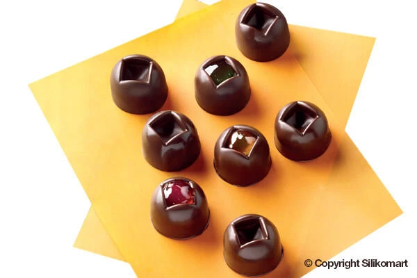 Silikomart EasyChoc Imperial Bonbonvom 15 Halve Bollen ø 2,8 - Afbeelding 2