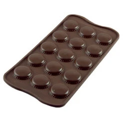 Silikomart EasyChoc Macarons Bonbonvorm 21,3 Cm Silicone Bruin