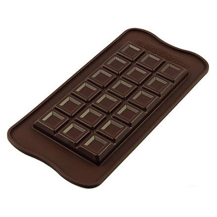 Silikomart EasyChoc Tablette Choco Bar 15,5 X 8 Cm Silicone Bruin