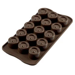 Silikomart EasyChoc Vertigo Bonbonvorm 15 Cilinders ø 2,8 Cm