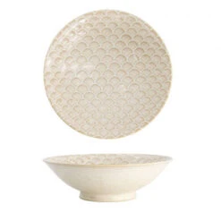 Tokyo Design Titanium Matte Mermaid Schaal ø 25 Cm Keramiek Bruin Wit