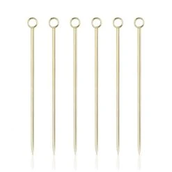 Viski Cocktailprikkers Gold 6 Stuks