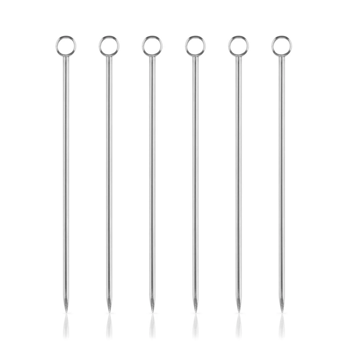 Viski Cocktailprikkers Stainless Steel 6 Stuks 1 Viski Cocktailprikkers Stainless Steel 6 Stuks