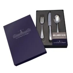 Van Kempen & Begeer Hollands Glad Bestekcassette Rvs 3-delig