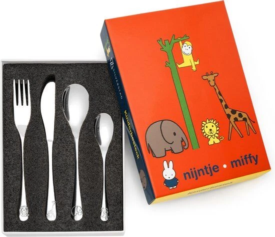 Zilverstad Nijntje Zoo Kinderbestek Rvs 4-delig 1 Zilverstad Nijntje Zoo Kinderbestek Rvs 4-delig